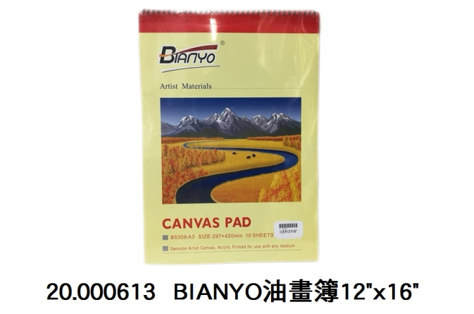 20.000613 _BIANYO油畫簿12”x16”