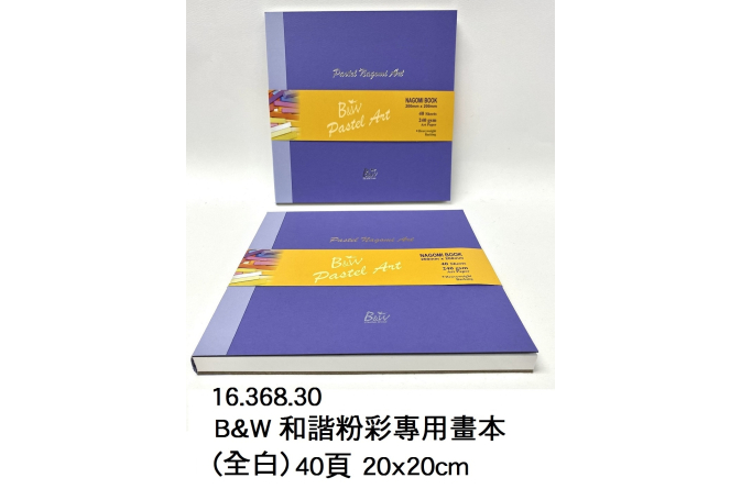 16.368.30 _和諧粉彩專用畫本 (全白) 40頁 20x20cm