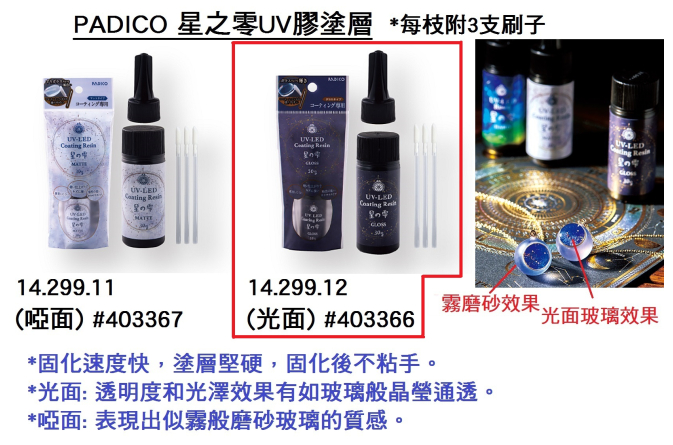 14.299.12 _PADICO星之零UV膠塗層 30g (光面) #PA-403366