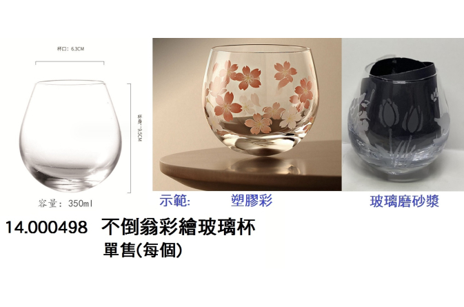 14.000498 _不倒翁彩繪玻璃杯