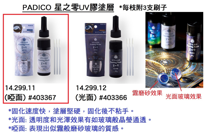 14.299.11 _PADICO星之零UV膠塗層 30g (啞面) #PA-403367