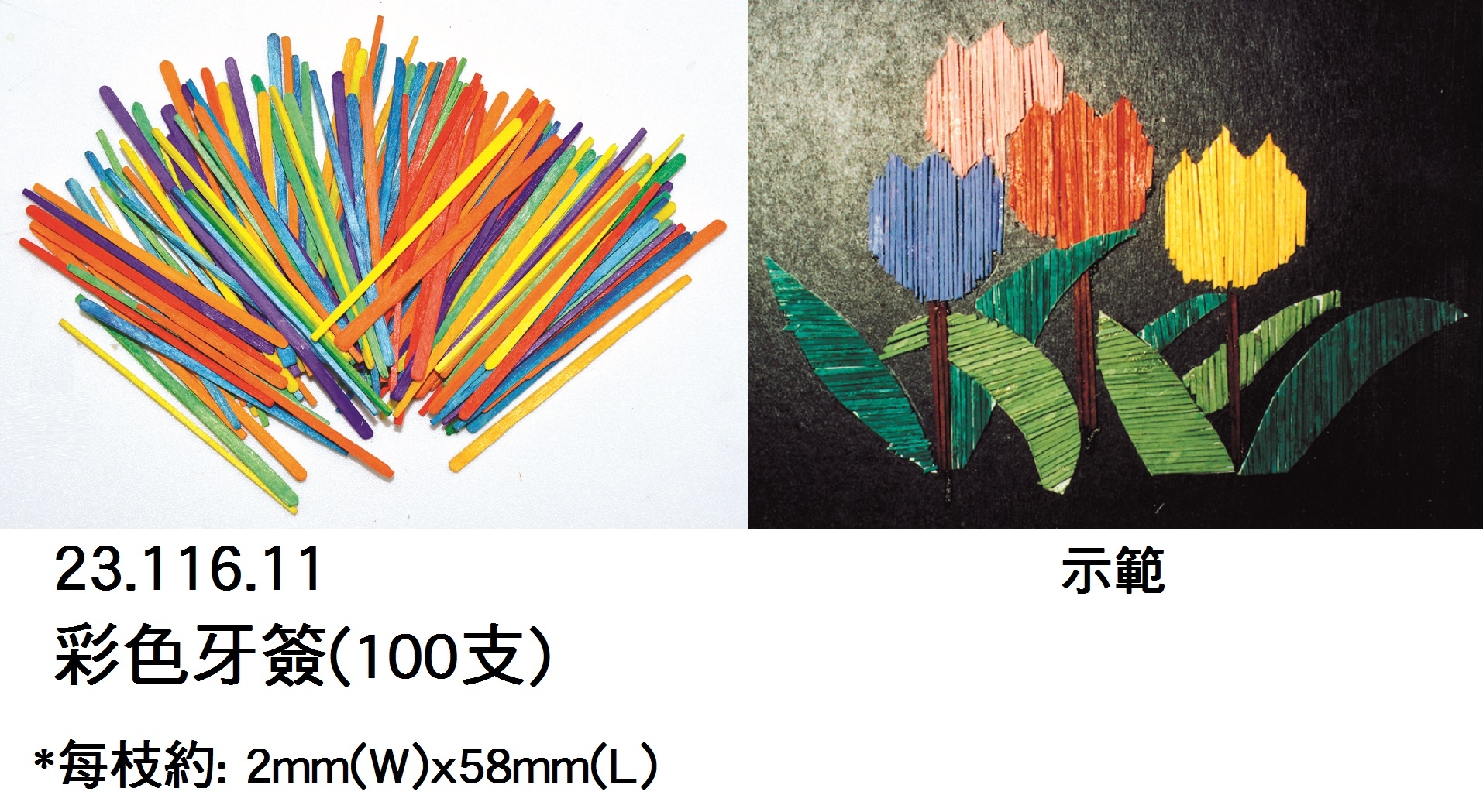 23.116.11 _彩色牙簽(100支)
