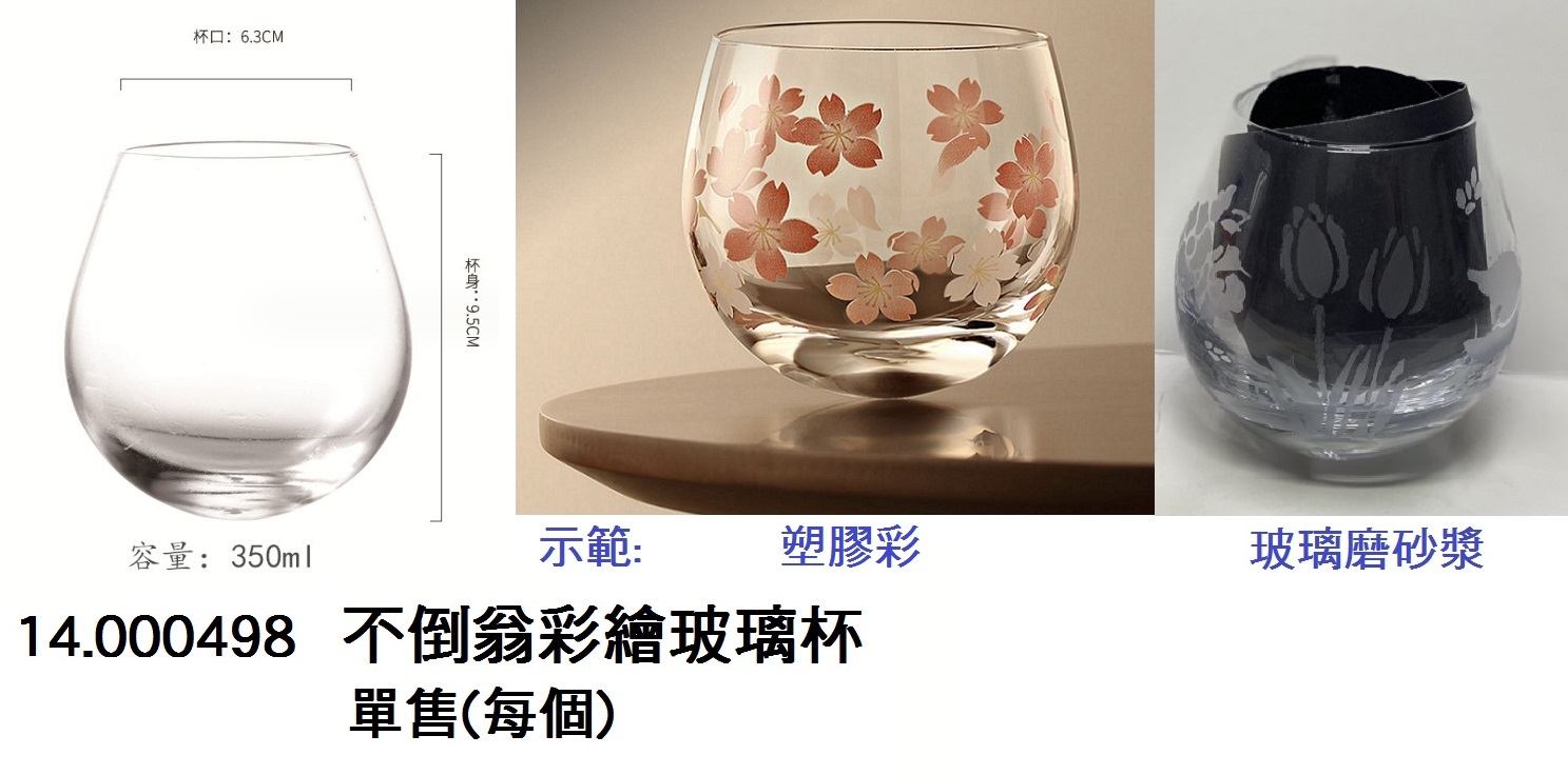 14.000498 _不倒翁彩繪玻璃杯