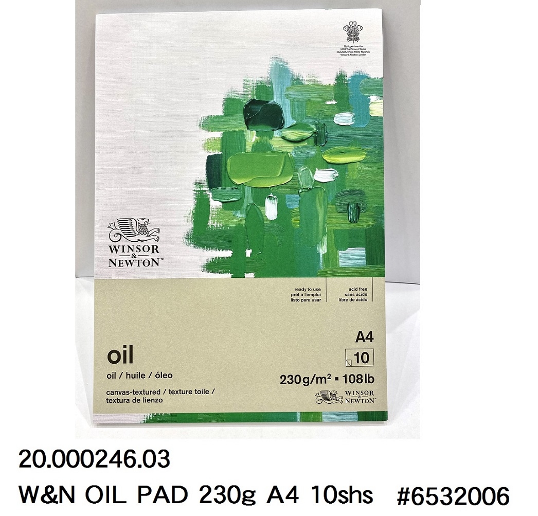 20.000246.03 _W&amp;N OIL PAD 230g A4 10shs #6532006